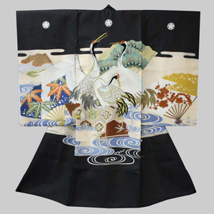 Silk boy's kimono and juban 1